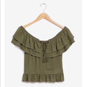Express Off the Shoulder Crop Top